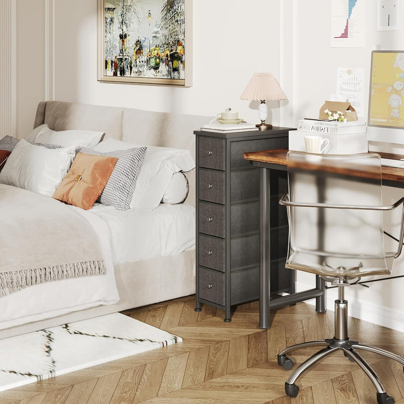 Narrow Chest of Drawers 24CM Wide 5 Drawer