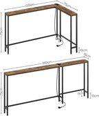 Narrow Console Table Entrance 15CM Wide Hallway 1ac