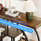 Narrow Console Table for Hallway 4-Tier Rustic Sofa