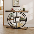 Narrow Console Table for Hallway 4-Tier Rustic Sofa