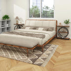 Narrow End Table 3-Tier Round Side with Geometric