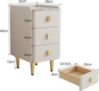 Narrow Nightstand Side Table with 3 Drawers Bedside