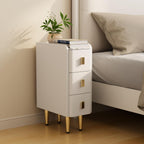 Narrow Nightstand Side Table with 3 Drawers Bedside