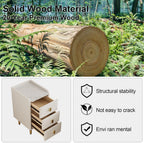 Narrow Nightstand Side Table with 3 Drawers Bedside
