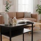 Narrow Side Table with Storage Shelf 3 Tier