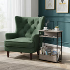Narrow Side Table with Storage Shelf 3 Tier