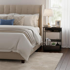 Narrow Side Table with Storage Shelf 3 Tier
