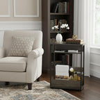 Narrow Side Table with Storage Shelf 3 Tier