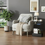 Narrow Side Table with Storage Shelf 3 Tier