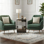 Narrow Side Table with Storage Shelf 3 Tier
