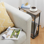 Narrow Side Table with Storage Shelf 3 Tier
