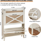 Narrow Slim Shoe Rack Storage Cabinet