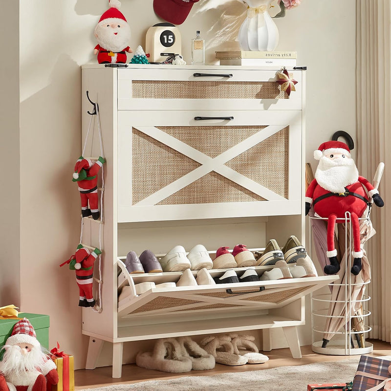 Narrow Slim Shoe Rack Storage Cabinet