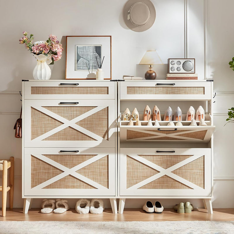 Narrow Slim Shoe Rack Storage Cabinet