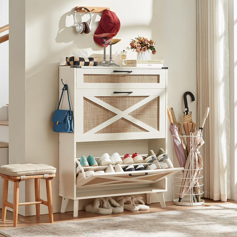 Narrow Slim Shoe Rack Storage Cabinet