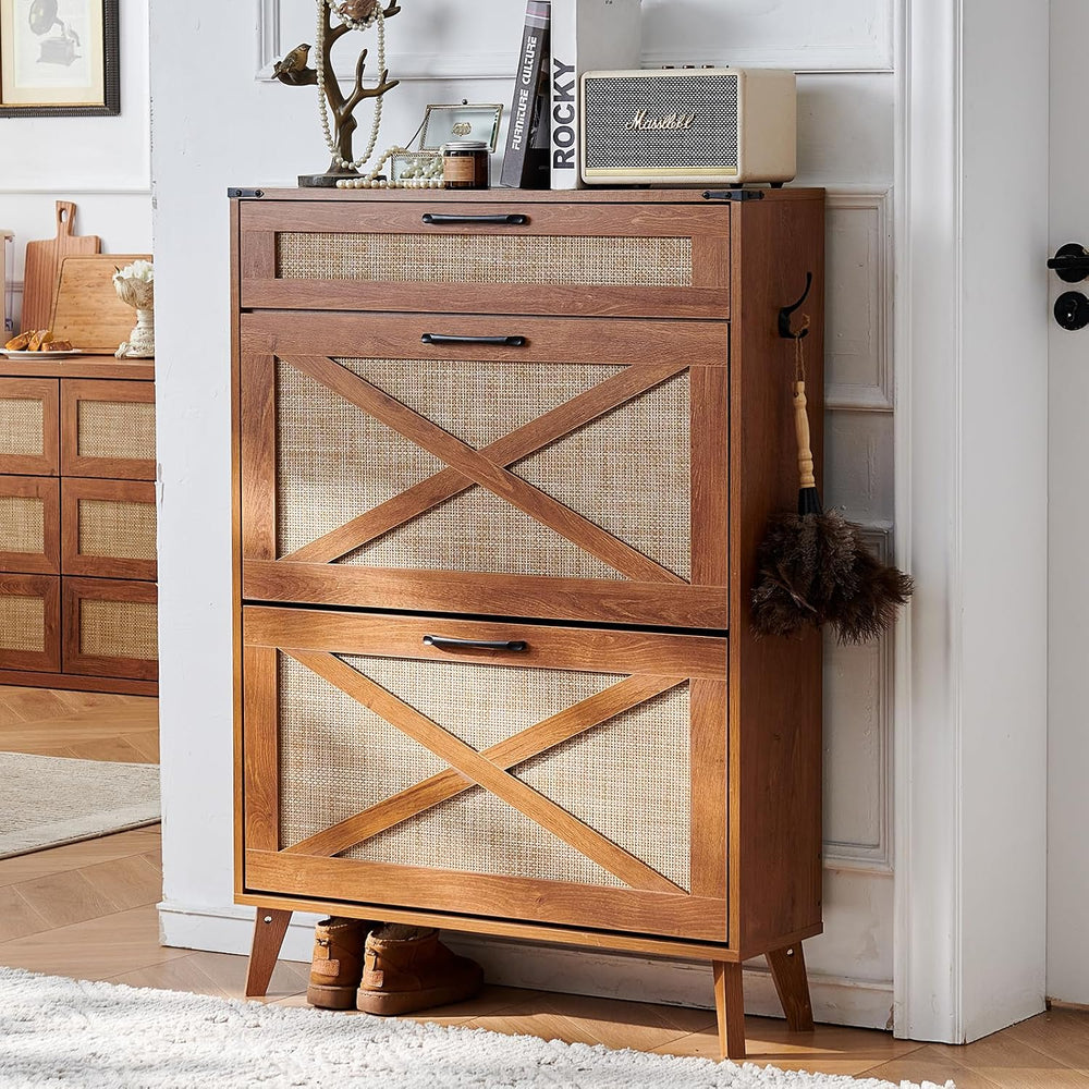 Narrow Slim Shoe Rack Storage Cabinet