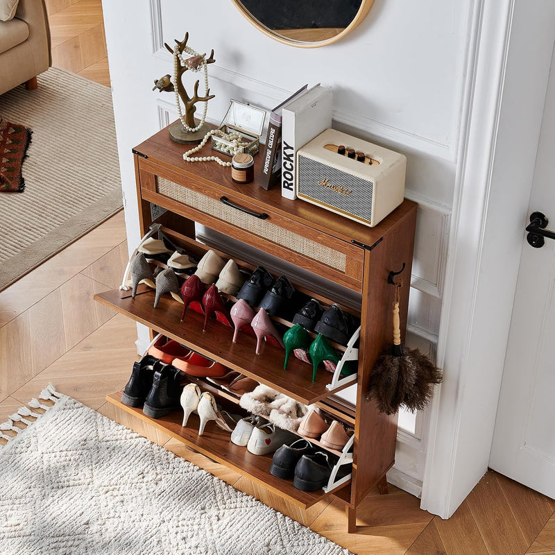 Narrow Slim Shoe Rack Storage Cabinet