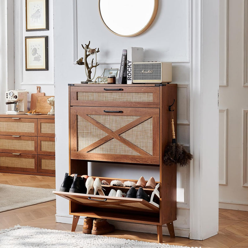 Narrow Slim Shoe Rack Storage Cabinet