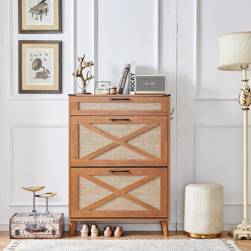 Narrow Slim Shoe Rack Storage Cabinet