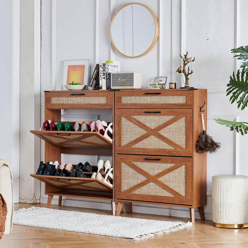 Narrow Slim Shoe Rack Storage Cabinet