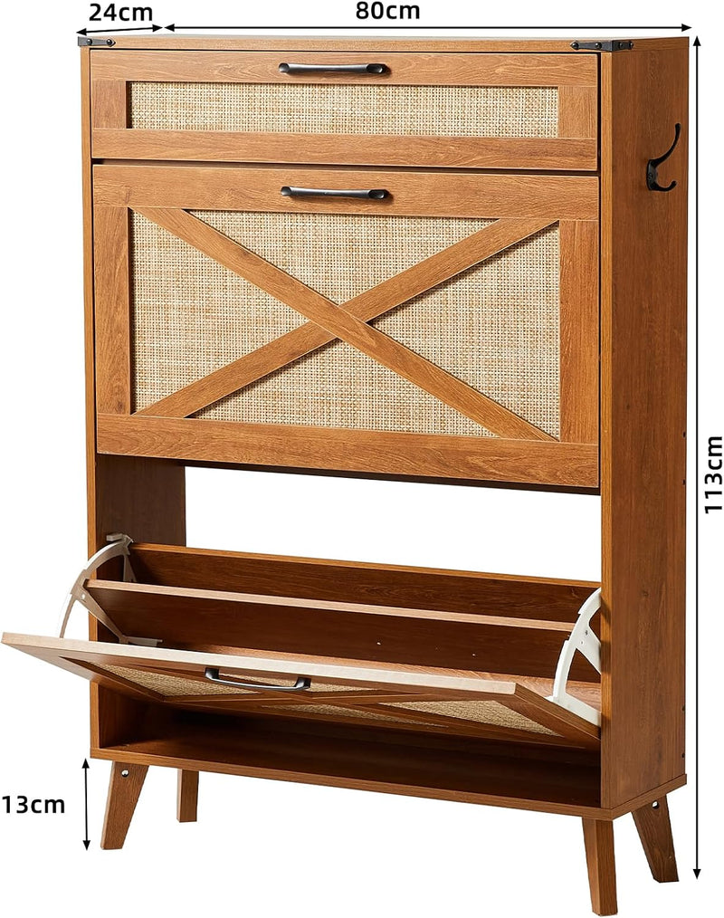 Narrow Slim Shoe Rack Storage Cabinet