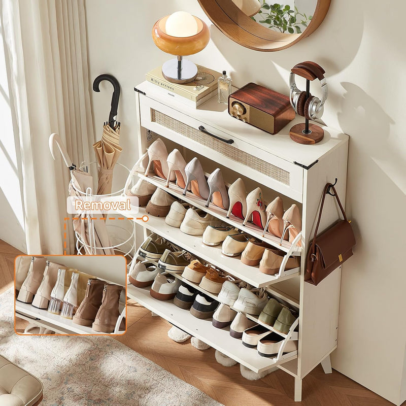 Narrow Slim Shoe Rack Storage Cabinet
