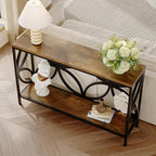Narrow Sofa Table Industrial Modern Behind Couch Entry