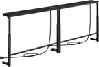 Narrow Sofa Table with Charging Station 200CM Behind