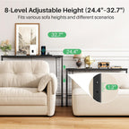 Narrow Sofa Table with Charging Station 200CM Behind