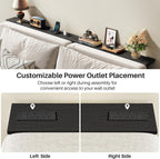 Narrow Sofa Table with Charging Station 200CM Behind