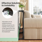 Narrow Sofa Table with Charging Station 200CM Behind