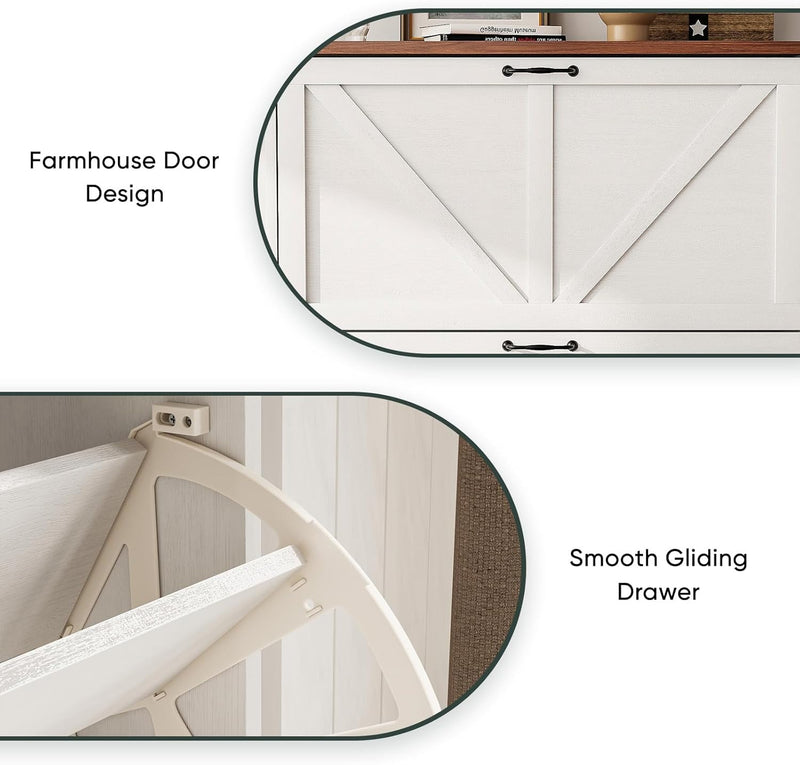 Shoe Cabinet Storage for Entryway with 2 Flip