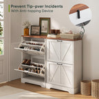 Shoe Cabinet Storage for Entryway with 2 Flip