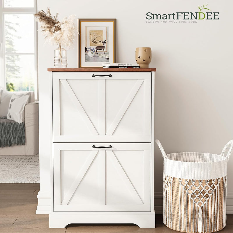 Shoe Cabinet Storage for Entryway with 2 Flip
