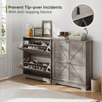 Shoe Cabinet Storage for Entryway with 2 Flip