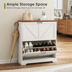 Shoe Cabinet Storage for Entryway with 2 Flip