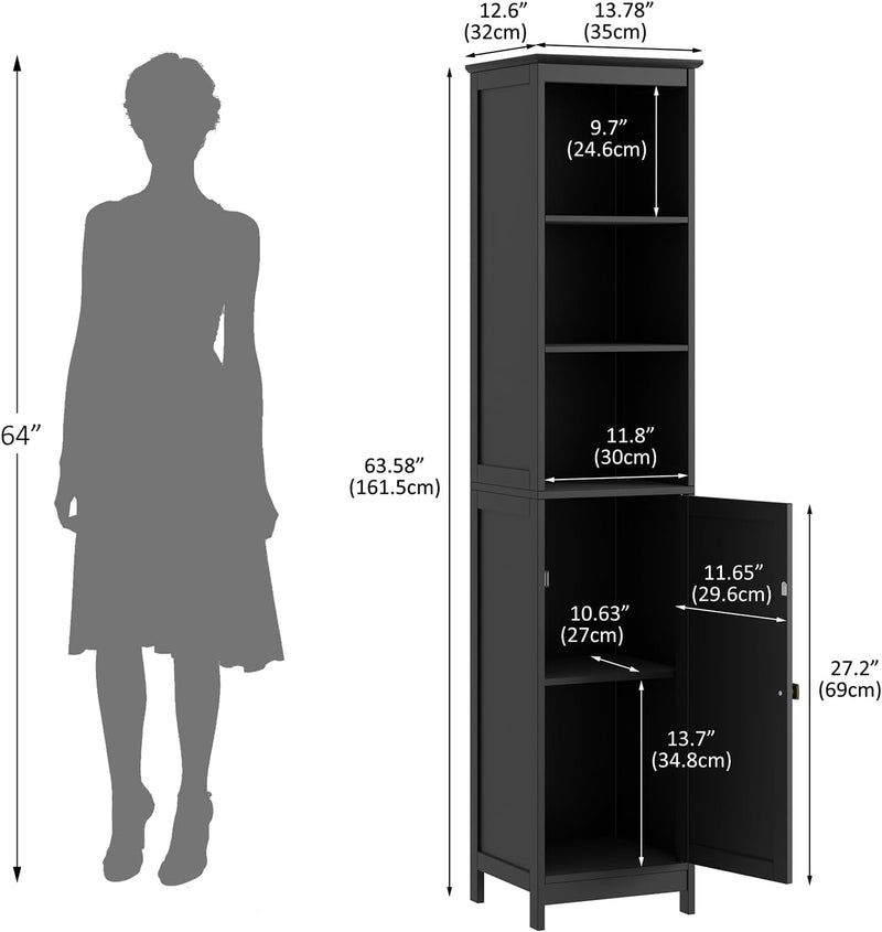 Narrow Tall Bathroom Storage Cabinet