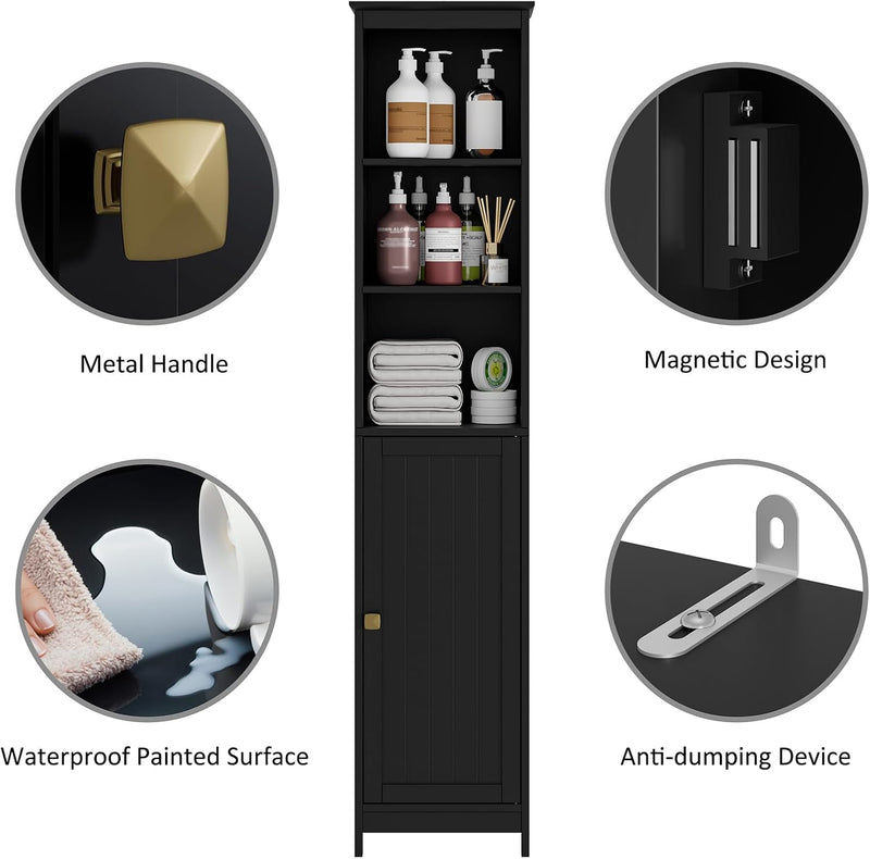 Narrow Tall Bathroom Storage Cabinet