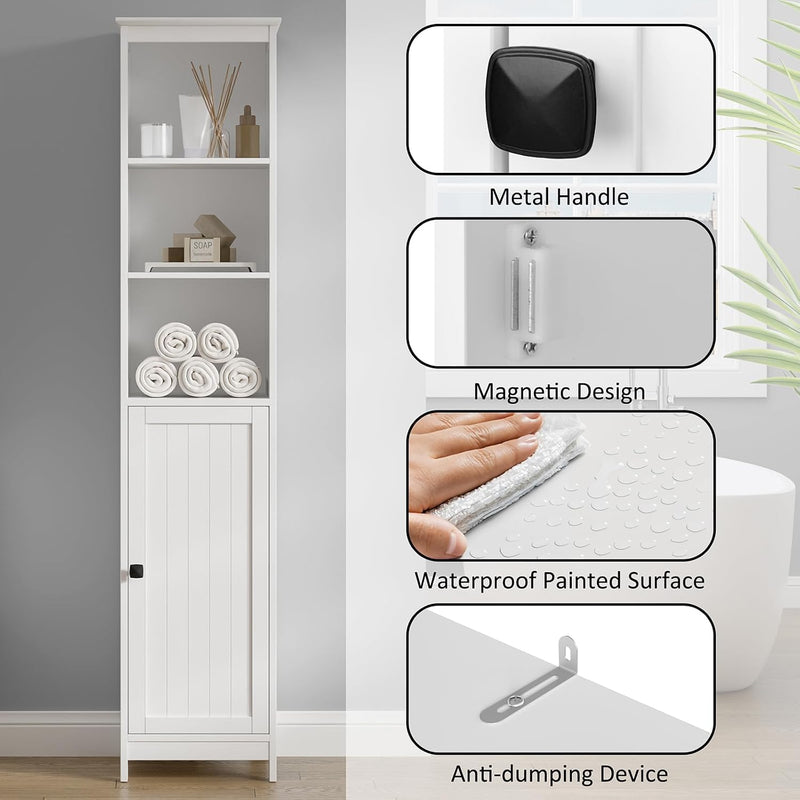 Narrow Tall Bathroom Storage Cabinet