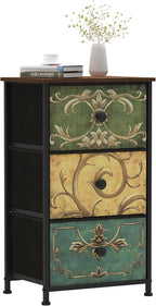 Narrow Tall Chest of Drawers 5 Fabric Drawer