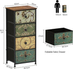 Narrow Tall Chest of Drawers 5 Fabric Drawer