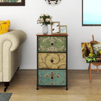 Narrow Tall Chest of Drawers 5 Fabric Drawer