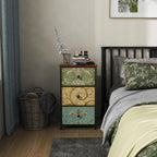 Narrow Tall Chest of Drawers 5 Fabric Drawer