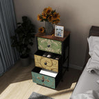 Narrow Tall Chest of Drawers 5 Fabric Drawer