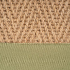Cotton Border Herringbone Jute Runner Rug Non Slip