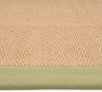 Cotton Border Herringbone Jute Runner Rug Non Slip