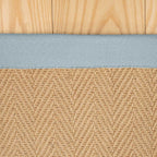 Cotton Border Herringbone Jute Runner Rug Non Slip