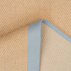 Cotton Border Herringbone Jute Runner Rug Non Slip