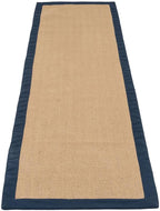 Cotton Border Herringbone Jute Runner Rug Non Slip