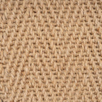 Cotton Border Herringbone Jute Runner Rug Non Slip